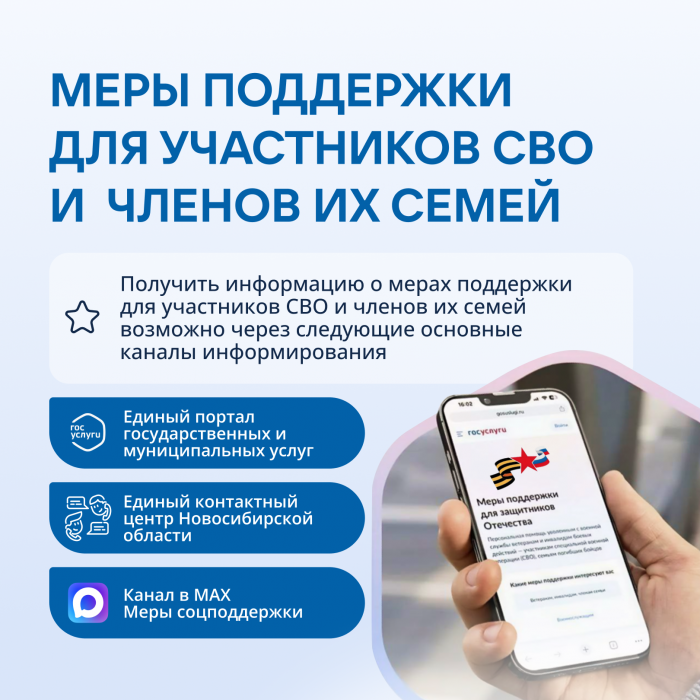 Меры поддержки для участников СВО и членов их семей